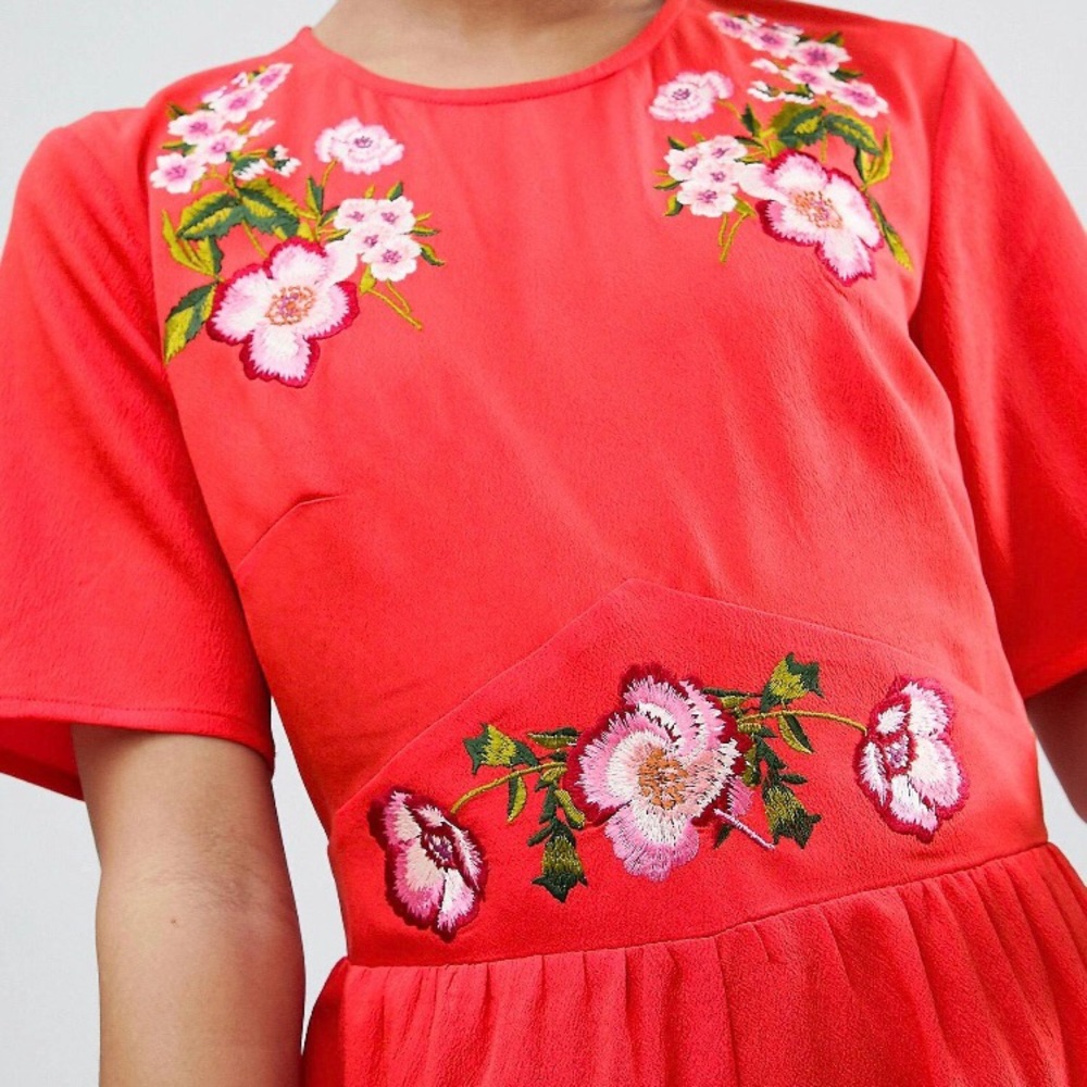 Embroidered Tea Jumpsuit